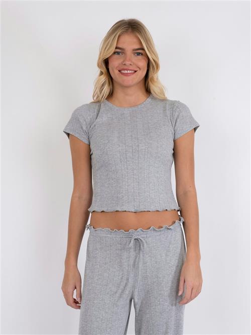 Se Neo Noir Lonnie Pointelle Top Kvinde Light Grey Toppe Str 40 - hos Magasin ved Magasin