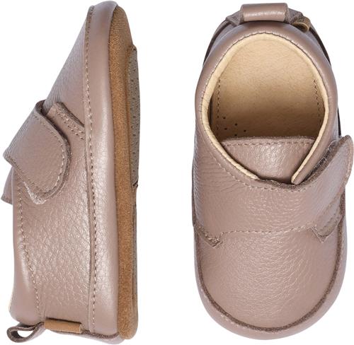 Melton Luxury Leather Slippers Velcro Fawn Hjemmesko Str 26/27 - Læder hos Magasin