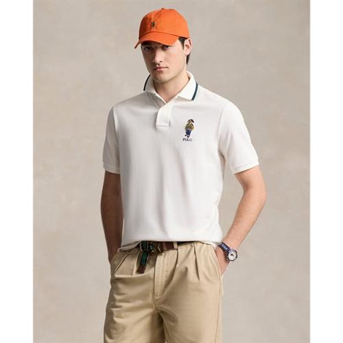 Se Polo Ralph Lauren 20/1 Meshssl-psh Mand F24 Deckwash White Vrsy Bear Kortærmede Poloer Str XL - hos Magasin ved Magasin