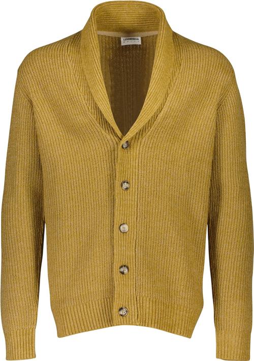 Lindbergh Shawl Collar Knit Cardigan Mand Brun Cardigans Relaxed Fit Str L - Bomuld hos Magasin