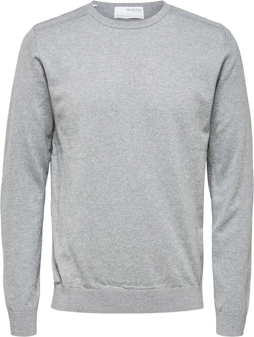 Se Selected Homme Slhberg Crew Neck B Noos Mand Grå Sweaters Str S - hos Magasin ved Magasin