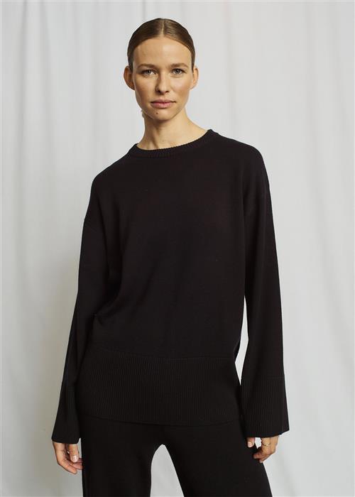 Se Bruun & Stengade BS Adalyn Knitwear Kvinde Black Sweaters Str XXL - hos Magasin ved Magasin