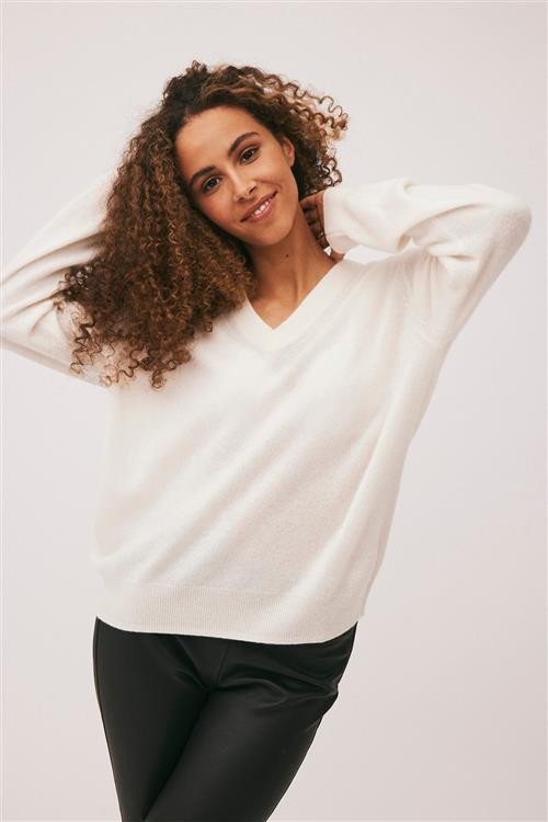 Magasin du Nord Collection Magasin Mabel 10 100 Cashmere Kvinde Off White Sweaters Str S Cashmere