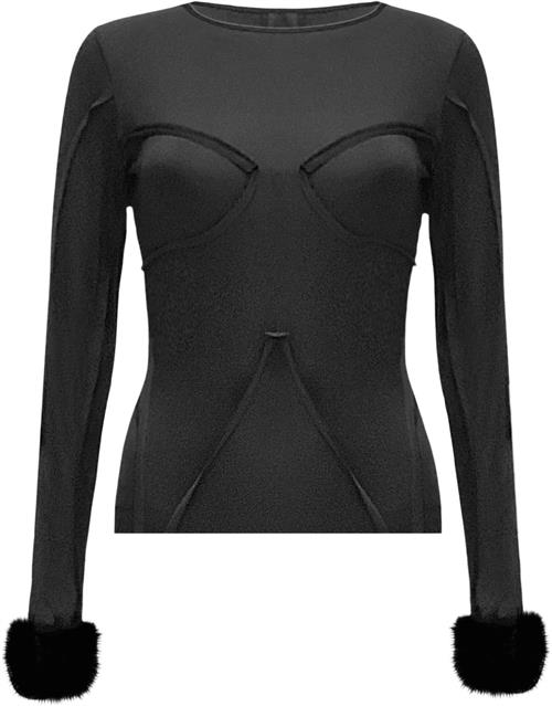 OW Collection Ciara Blouse Kvinde Black Langærmede Bluser Str XS - Polyester hos Magasin