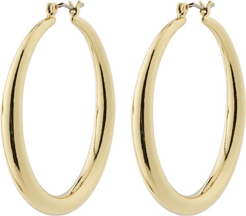 Se Pilgrim Priya Recycled Hoop Earrings Goldplated one size - Creoler hos Magasin ved Magasin