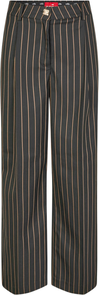 Cras Nancycras Pants Kvinde Camel Pinstripe Bukser Str 44 - hos Magasin