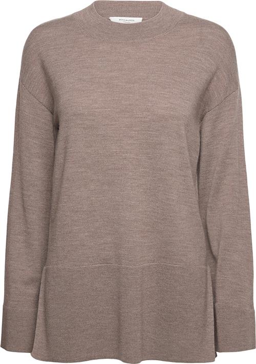 Se Rosemunde Knit Oneck Kvinde Brown Grey Mel Sweaters Str S - hos Magasin ved Magasin