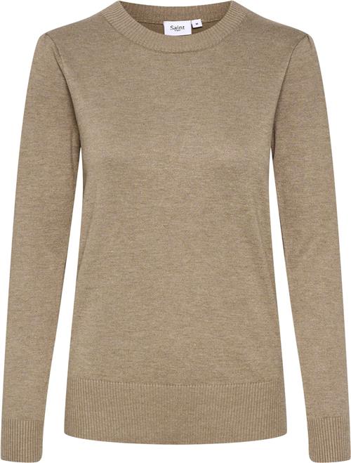 Saint Tropez Milasz Pullover Kvinde Atmos Melange Sweaters Regular Fit Str L - hos Magasin