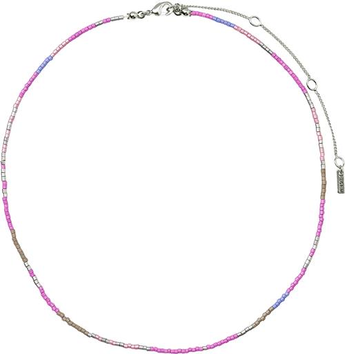 Pilgrim Alison Necklace Purple, Silverplated one size - Perlehalskæder hos Magasin