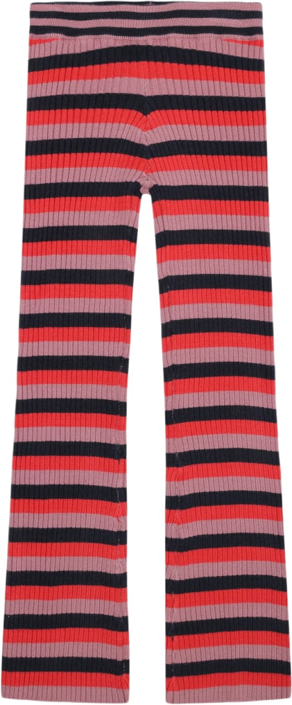 The New Tnlia Flared Knit Pants Str 110-116 cm/5-6 år - Multi Stripe Bukser Polyester hos Magasin