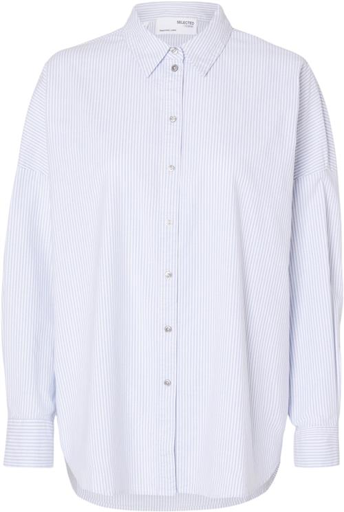 Se Selected Femme Slfnova LS Oxford Shirt Noos Kvinde Hvid Langærmede Skjorter Str 40 - hos Magasin ved Magasin