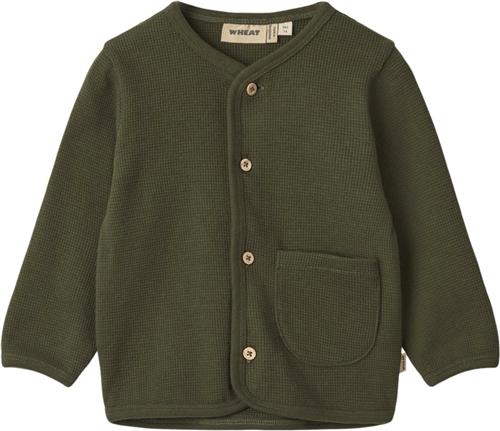 Se Wheat Sweat Cardigan Toto Str 80/12m - Pine Needle Sweatshirts Bomuld hos Magasin ved Magasin