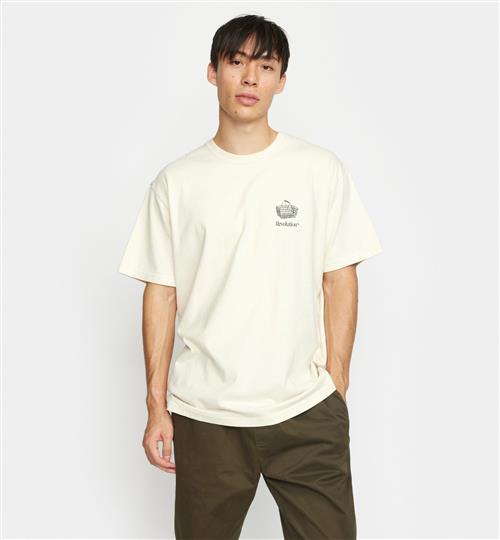 Se RVLT / Revolution Wash 30 Gentle Mand Offwhite Kortærmede T-shirts Loose Fit Str M - hos Magasin ved Magasin