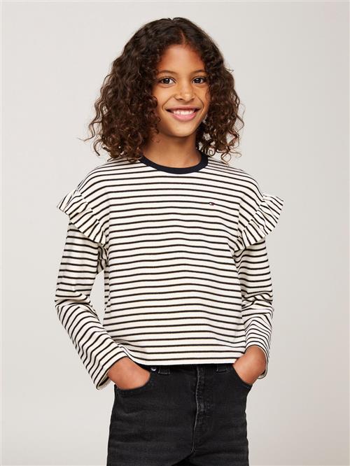 Se Tommy Hilfiger Stripe TEE LS Str 12 - Desert Sky Stripe Langærmede T-shirts hos Magasin ved Magasin