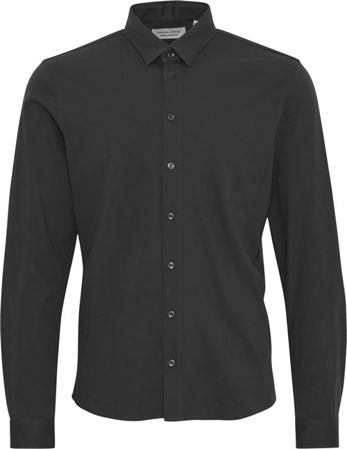 Casual Friday Cfarthur LS BU Jersey Shirt Kvinde Dark Shadow Skjorter Slim Fit Str S - hos Magasin