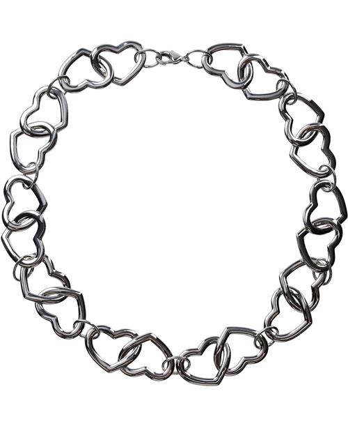 The Good Statement BIG Heart Link Necklace / Silver OZ - Halskæder Uden Vedhæng hos Magasin