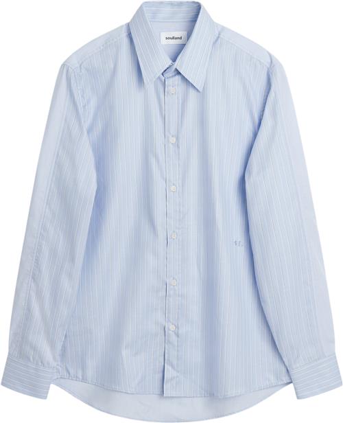 Soulland Rado Shirt Kvinde Blue Pinstripe Skjorter Str L/XL - Bomuld hos Magasin