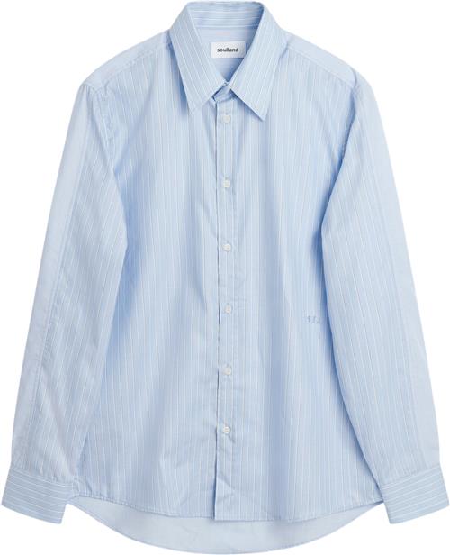 Soulland Rado Shirt Kvinde Blue Pinstripe Skjorter Str XL/XXL - Bomuld hos Magasin