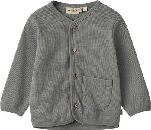 Wheat Sweat Cardigan Toto Str 2 år / 92 cm - Stormy Blue Sweatshirts Bomuld hos Magasin