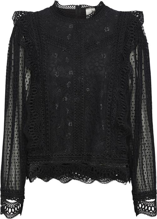 Se YAS Yassophira LS TOP S. Noos Kvinde Sort Toppe Regular Fit Str XL - hos Magasin ved Magasin