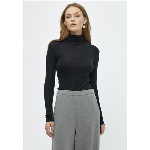 Se Minus Mscally Roll Neck Long Sleeve Top Kvinde Black Kortærmede T-shirts Str L - hos Magasin ved Magasin