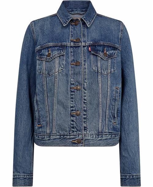 Levi's Original Trucker Soft AS Butte Kvinde Blå Overgangsjakker Str L - hos Magasin