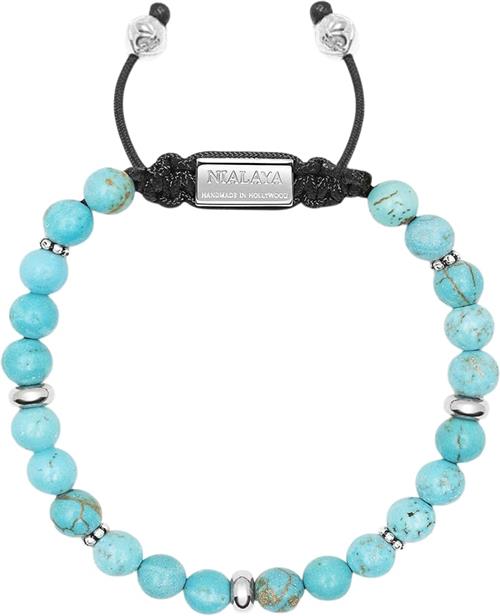 Nialaya Men's Beaded Bracelet With Turquoise M - Armbånd hos Magasin