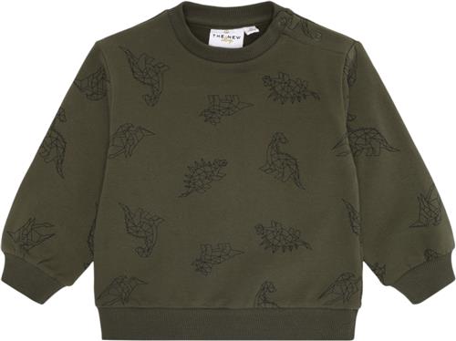 The New Tnslaurent Sweatshirt Str 92 cm - Ivy Green Dino Ao Sweatshirts Bomuld hos Magasin