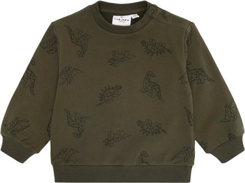 The New Tnslaurent Sweatshirt Str 104 cm - Ivy Green Dino Ao Sweatshirts Bomuld hos Magasin