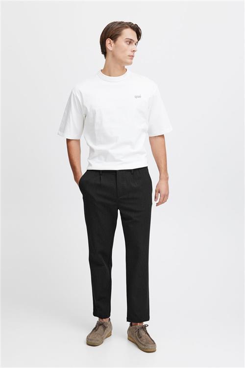 Casual Friday Cfmarc Performance Pants With Pleat Mand Dark Grey Melange Habitbukser Relaxed Fit Str 33/32 - hos Magasin