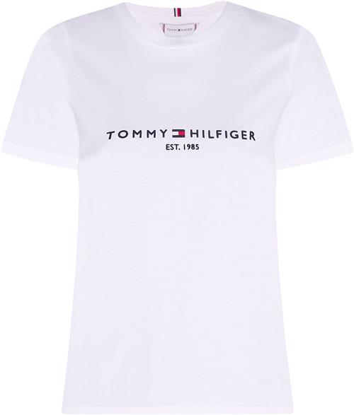 Tommy Hilfiger Heritage Hilfiger CNK REG TEE Kvinde White Kortærmede T-shirts Str XL - Bomuld hos Magasin