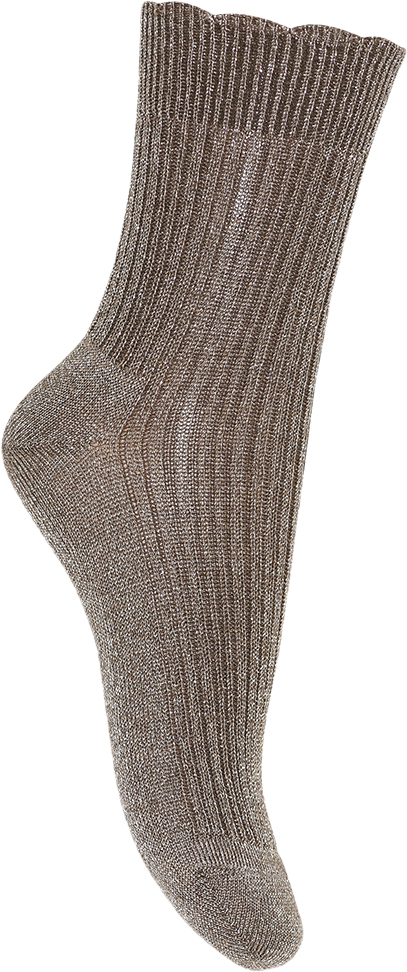 mpKids Celosia Glitter Socks Str 25/28 - Brown Sienna Strømper Viskose hos Magasin