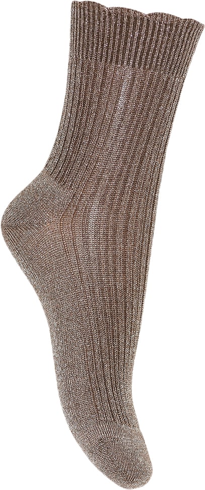 mpKids Celosia Glitter Socks Str 37/39 - Brown Sienna Strømper Viskose hos Magasin