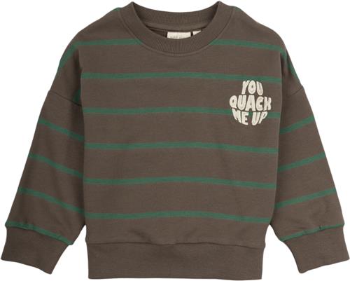 Se PETIT PIAO Sweat Shirt Line Str 122 cm - Chocolate Brown S Sweatshirts Bomuld hos Magasin ved Magasin