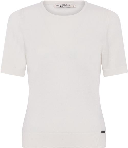 Micha Jumper_ Elaine Cashmere Kvinde Off White Kortærmet Strik Str XXL Cashmere - hos Magasin