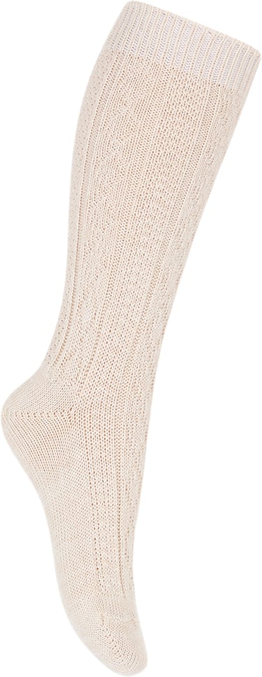 mpKids Wally Knee Socks Str 33/36 - Ecru Strømper Bomuld hos Magasin