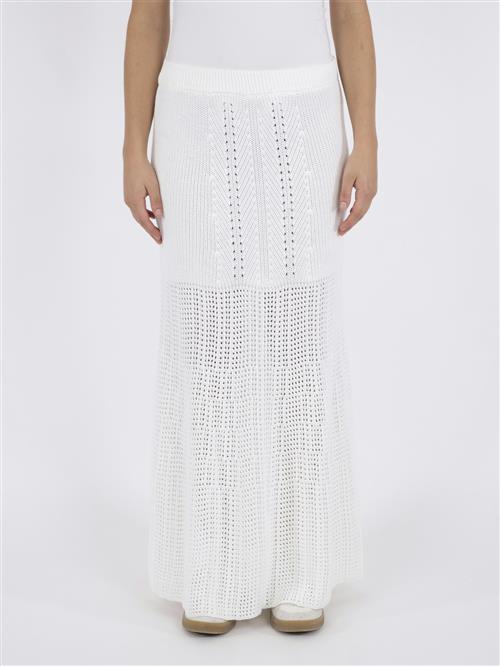 Neo Noir Lyric Crochet Knit Skirt Kvinde White Maxi Nederdele Str 34 - hos Magasin