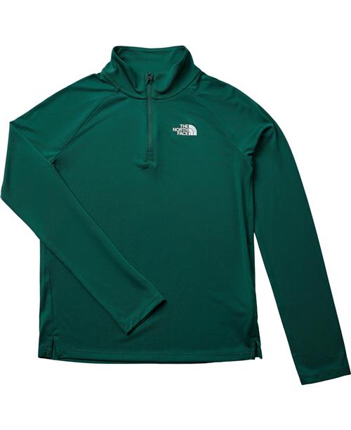 Se The North Face Teen Never Stop 1/4 ZIP Evergreen Str XS - Evergreen Bluser hos Magasin ved Magasin