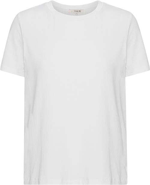 A-VIEW Stabil top s/s Kvinde White Kortærmede T-shirts Str M - hos Magasin