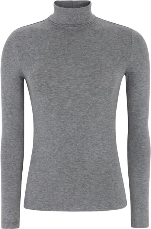 Soft Rebels Srroman Roll Neck Kvinde Medium Grey Melange Langærmede Bluser Str XS - hos Magasin