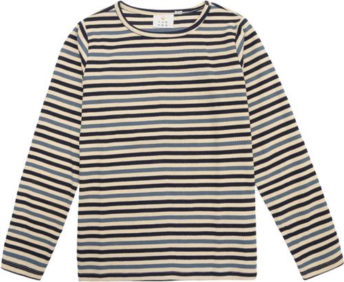 Se The New Tnlena L_S Rib Tee Str 110-116 cm/5-6 år - Navy Blazer Langærmede T-shirts Bomuld hos Magasin ved Magasin