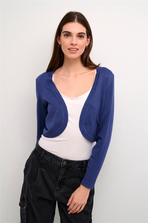 Se Kaffe Astrid Bolero Kvinde Blue Indigo Cardigans Str S - hos Magasin ved Magasin