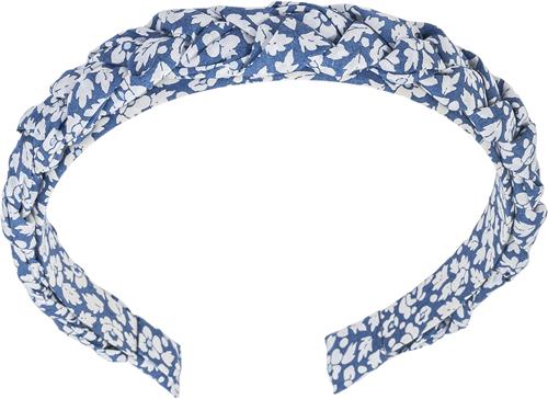 Bon Dep Hairband Braided mw Liberty Feather Blue ONE SIZE - Hårbøjler hos Magasin