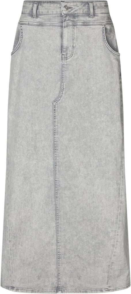 Lollys Laundry Tmeryll Maxi Skirt Kvinde Grey Maxi Nederdele Str XS - Denim hos Magasin