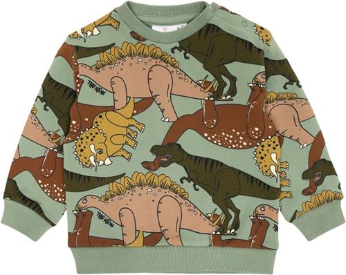 The New Tnslee Sweatshirt Str 80 cm - Hedge Green Dino Sweatshirts Bomuld hos Magasin