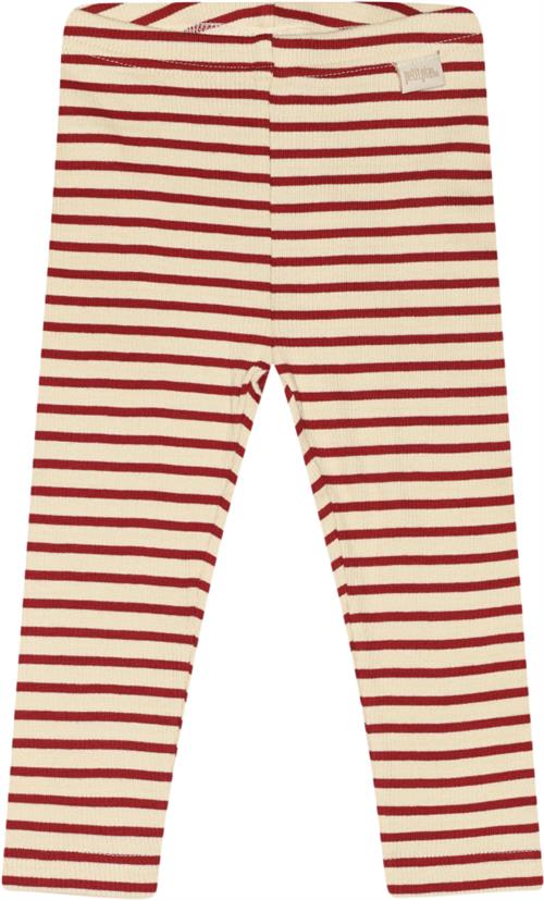 Se PETIT PIAO Legging Modal Striped Str 56 cm - Chili Pepper/dark Leggings Bomuld hos Magasin ved Magasin