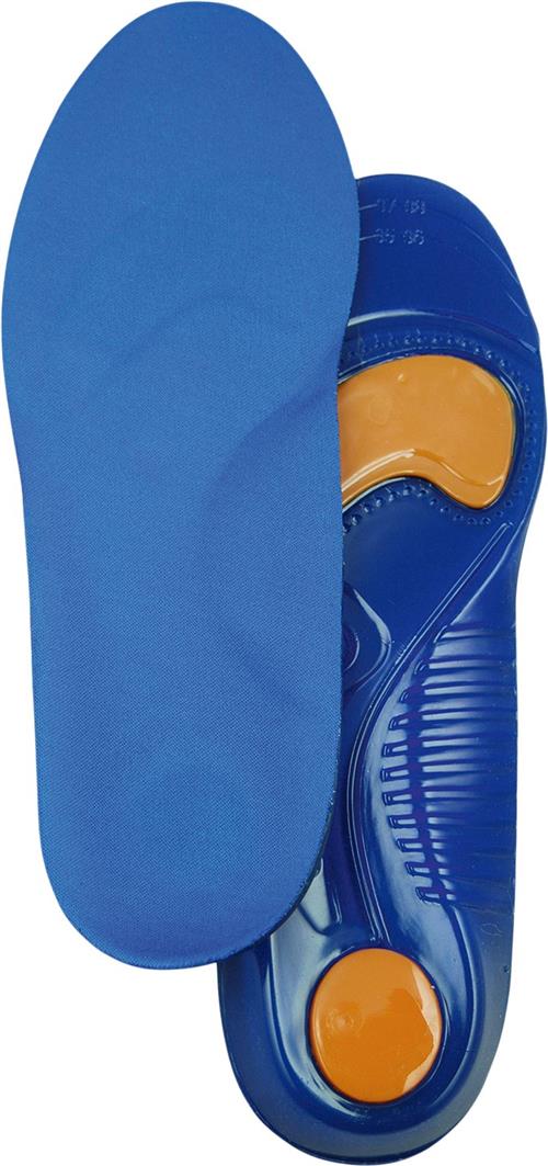 Nøgle & Hælebar Gel Sport Insole Mand Blue Skopleje Str 43/46 - hos Magasin