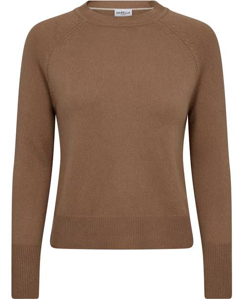 Marella Cutter Kvinde Camel Sweaters Str L - Uld hos Magasin