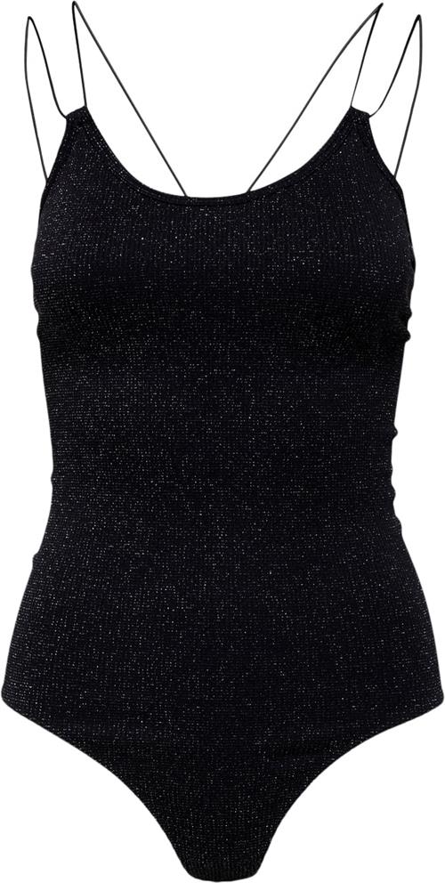 Se Selected Femme Slfkimmi SL Glitter Body B Kvinde Sort Toppe Str L/XL - hos Magasin ved Magasin