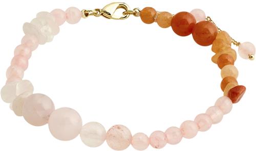 Se Pilgrim Soulmates Bracelet Rose/goldplated One size - Perlearmbånd hos Magasin ved Magasin